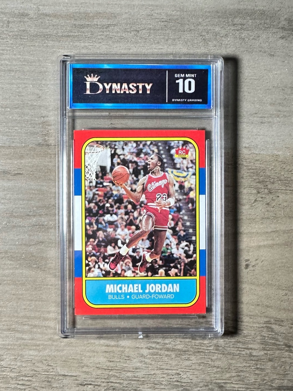 Michael Jordan Rookie Gem Mint 10 1986 Fleer #57 Novelty Card. Chicago Bulls.